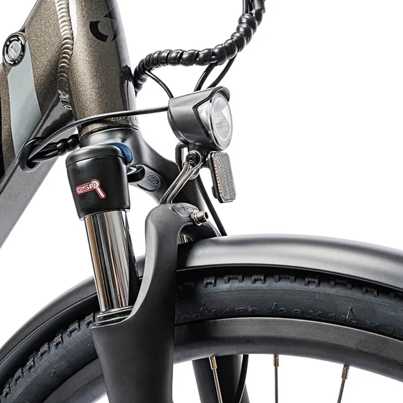 Ampere Deluxe Step Through 700c Wheel Electric Bike Grey -6